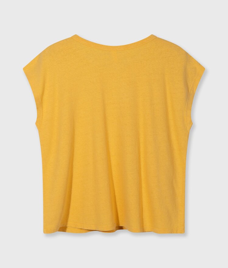 10DAYS Cotton linen tee mango 10Days