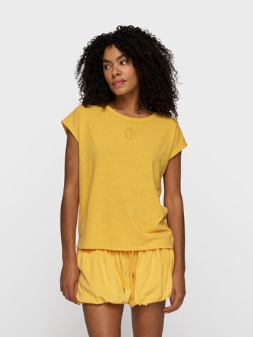 10DAYS Cotton linen tee mango