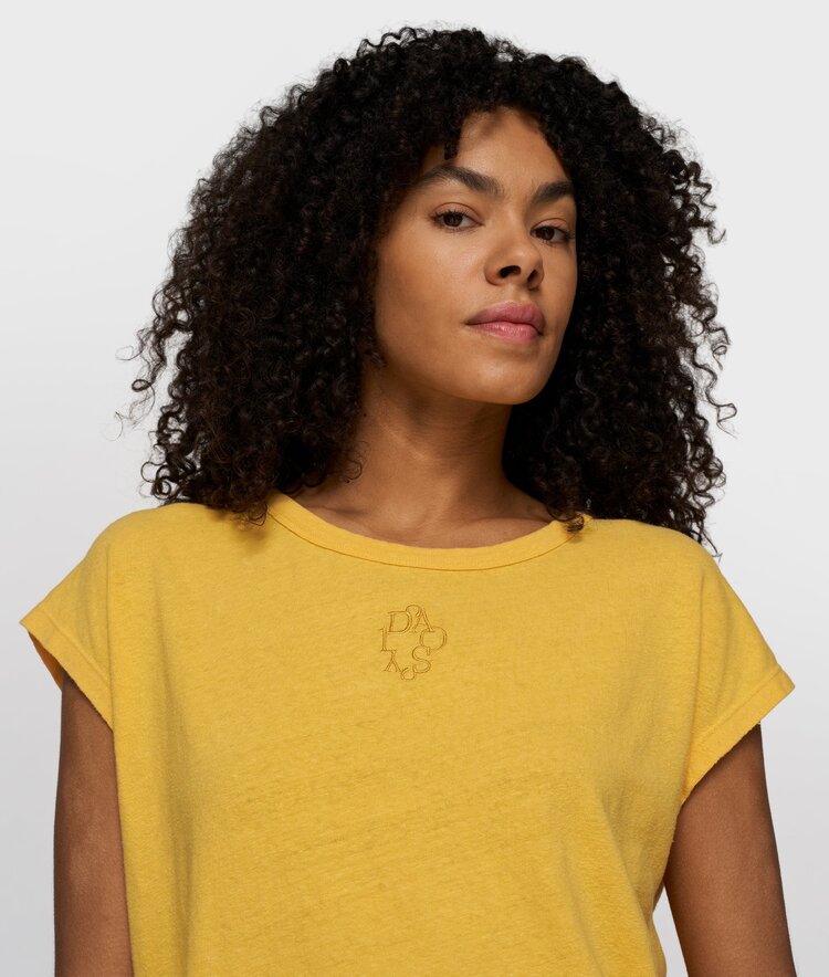 10DAYS Cotton linen tee mango 10Days