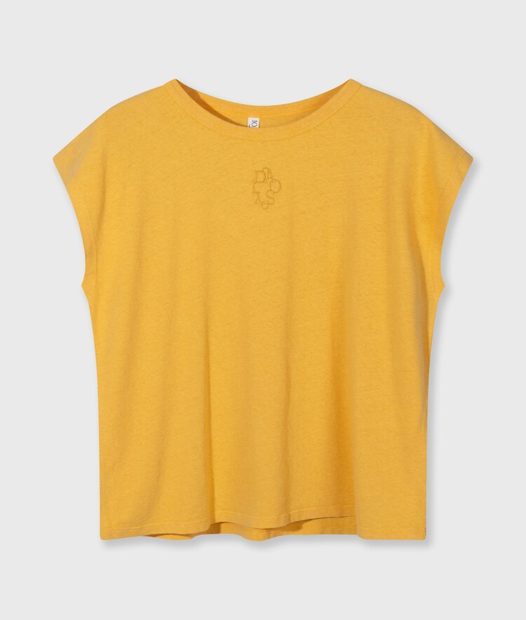 10DAYS Cotton linen tee mango 10Days