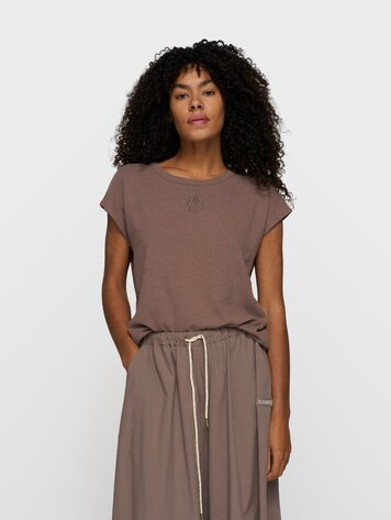 10DAYS Cotton linen tee moonrock