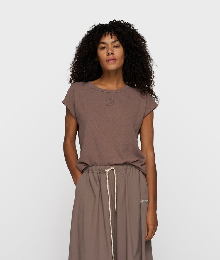 10DAYS Cotton linen tee moonrock 10Days