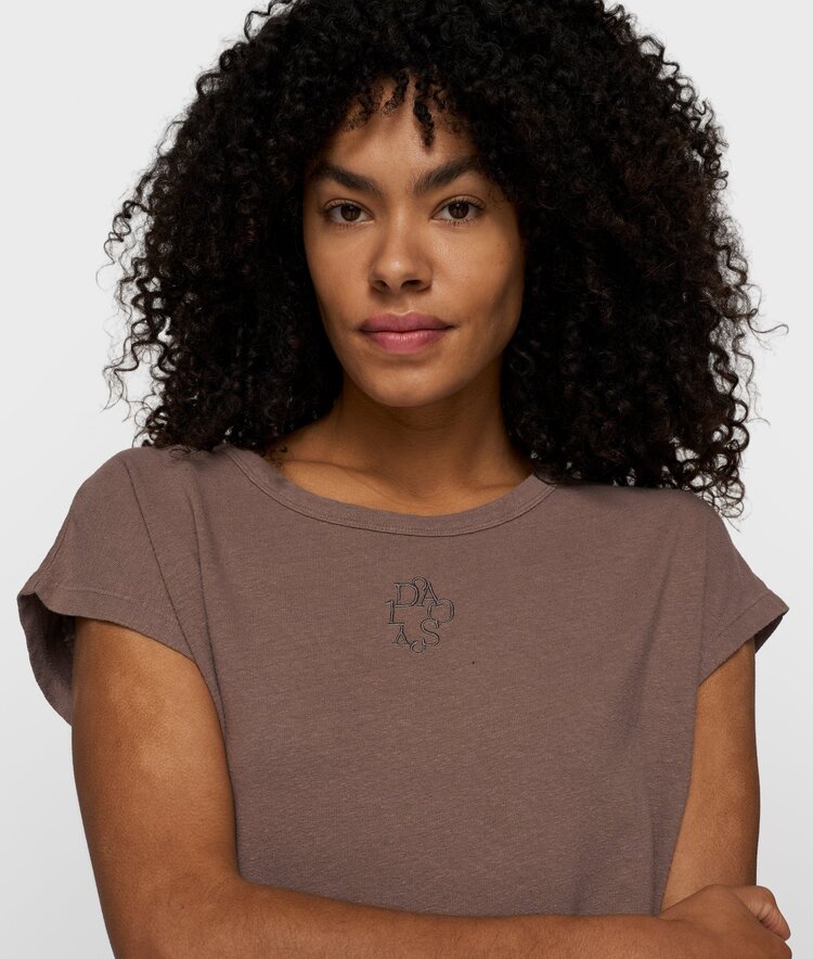 10DAYS Cotton linen tee moonrock 10Days