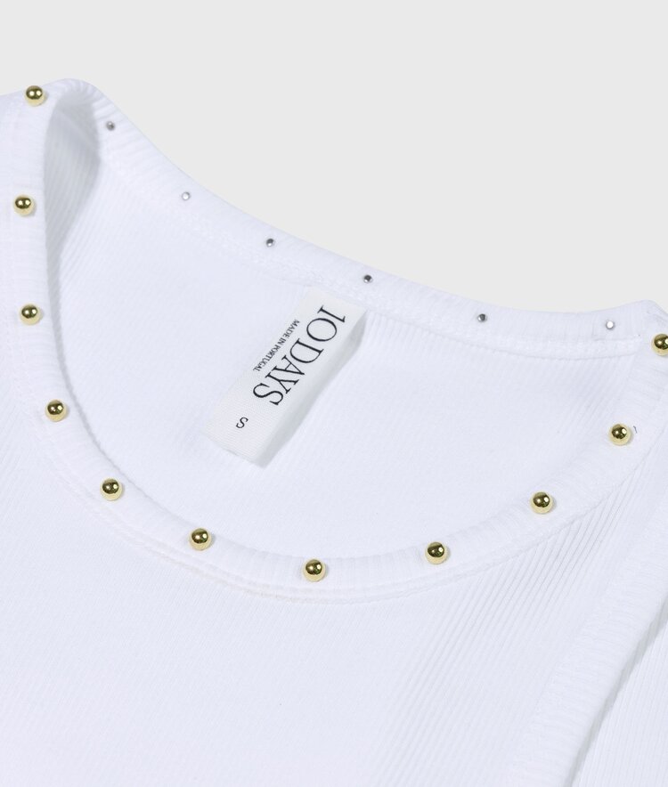 10DAYS Tank top pearls white 10Days