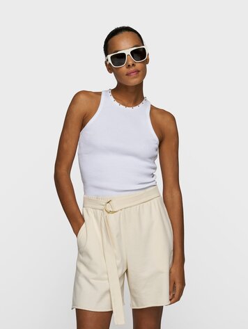 10DAYS Tank top pearls white