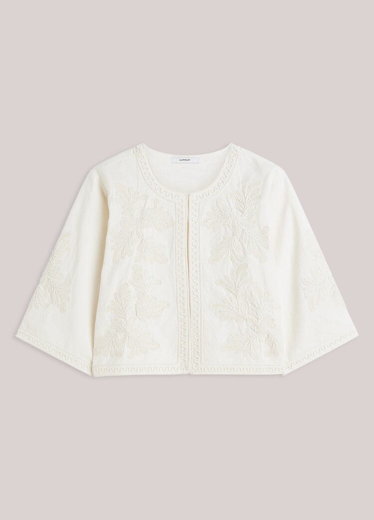 Summum Woman Jacket embroidery ivory Summum Woman
