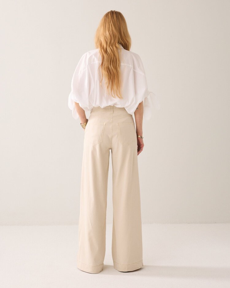 Summum Woman Wide leg sky tencel pebble beige Summum Woman