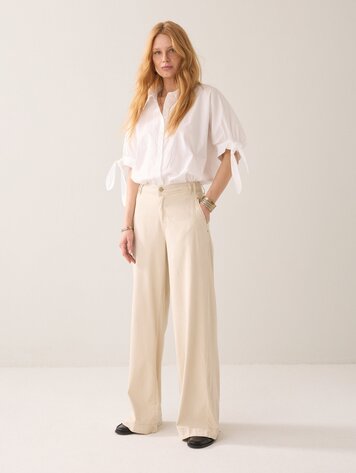 Summum Woman Wide leg sky tencel pebble beige