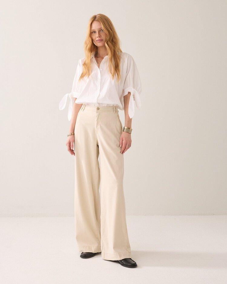 Summum Woman Wide leg sky tencel pebble beige Summum Woman