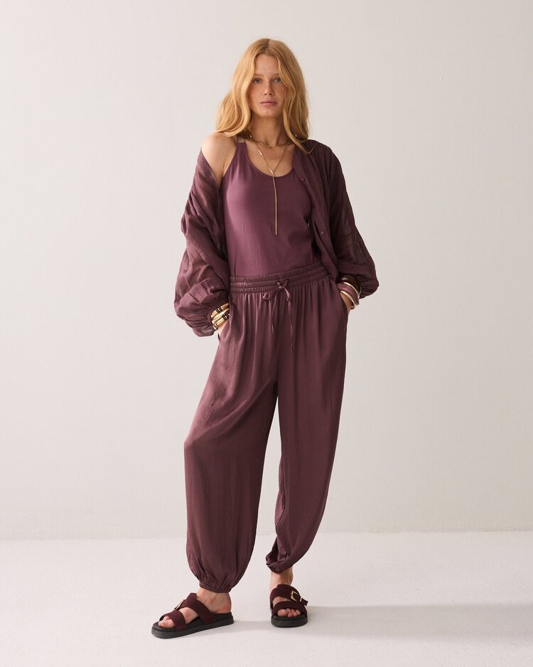 Summum Woman Top crossband basics deep fig Summum Woman