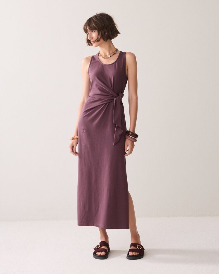 Summum Woman Dress cotton heavy deep fig Summum Woman