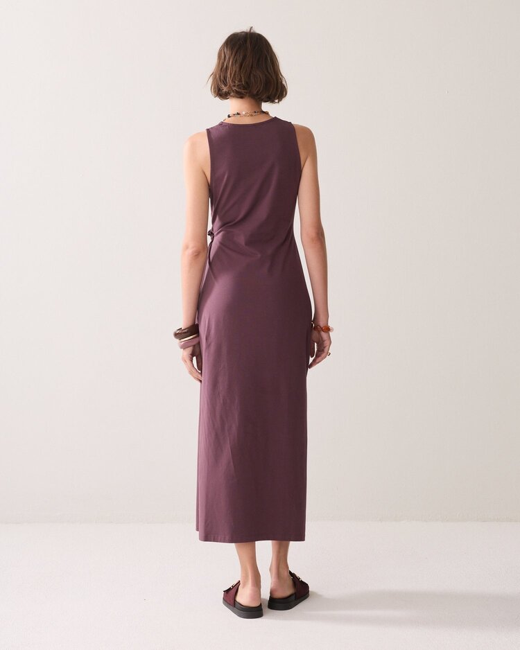 Summum Woman Dress cotton heavy deep fig Summum Woman