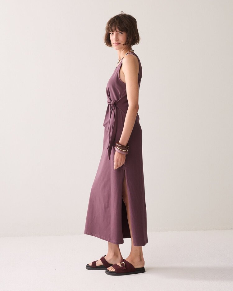 Summum Woman Dress cotton heavy deep fig Summum Woman
