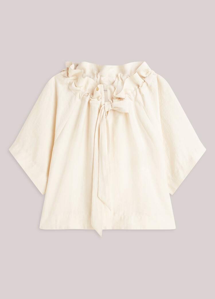 Summum Woman Top modal linen blend off white Summum Woman