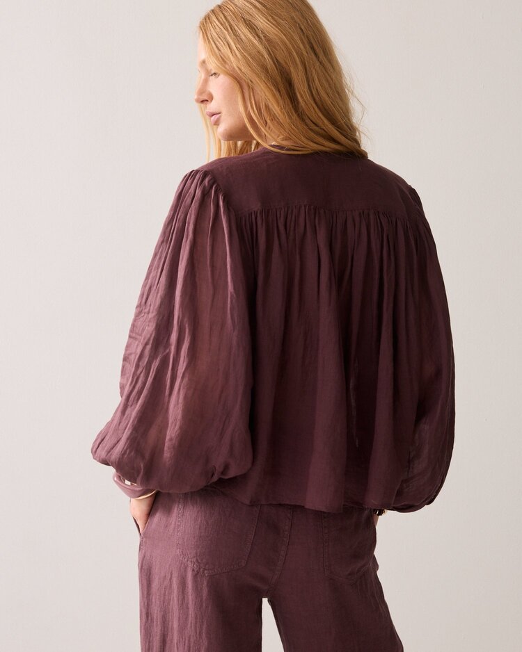 Summum Woman Blouse ramie deep fig Summum Woman