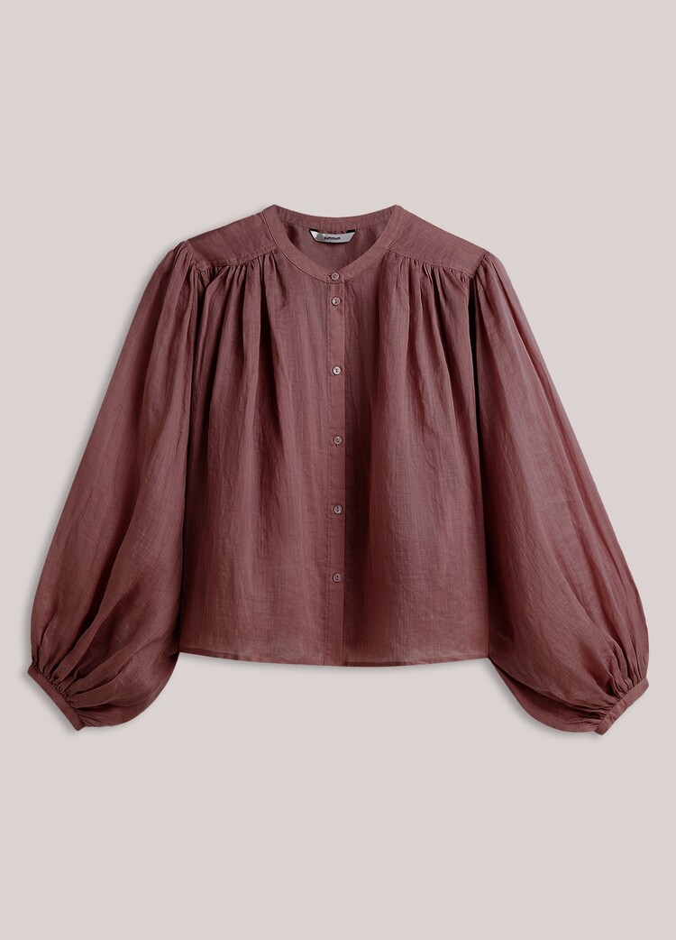Summum Woman Blouse ramie deep fig Summum Woman