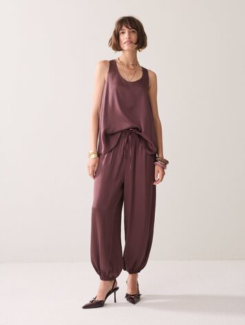 Summum Woman Trousers silky touch deep fig