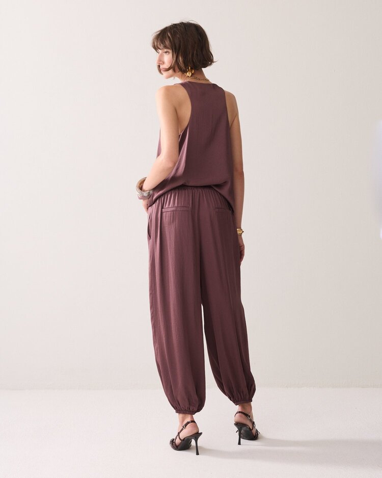 Summum Woman Trousers silky touch deep fig Summum Woman