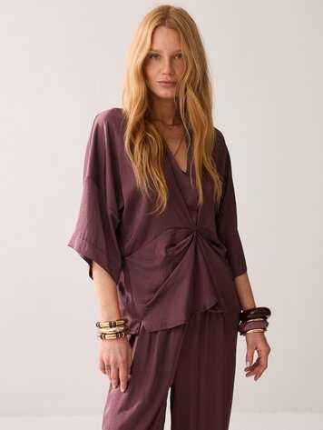Summum Woman Top silky touch deep fig