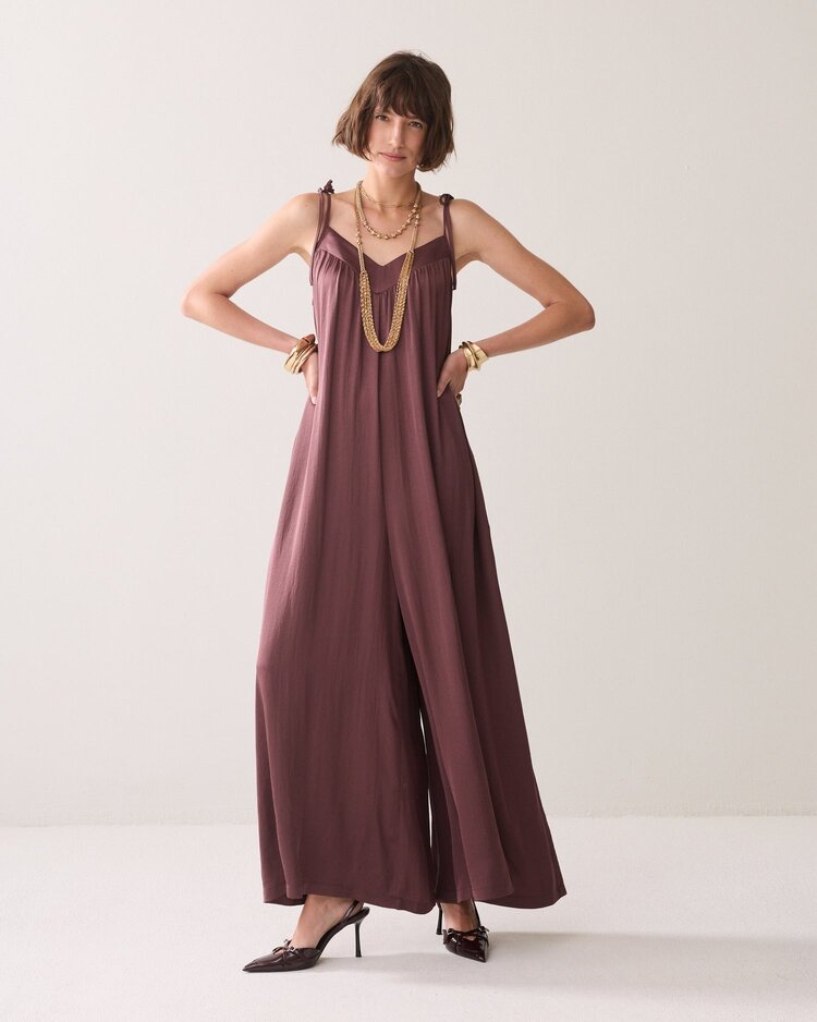 Summum Woman Jumpsuit silky touch deep fig Summum Woman