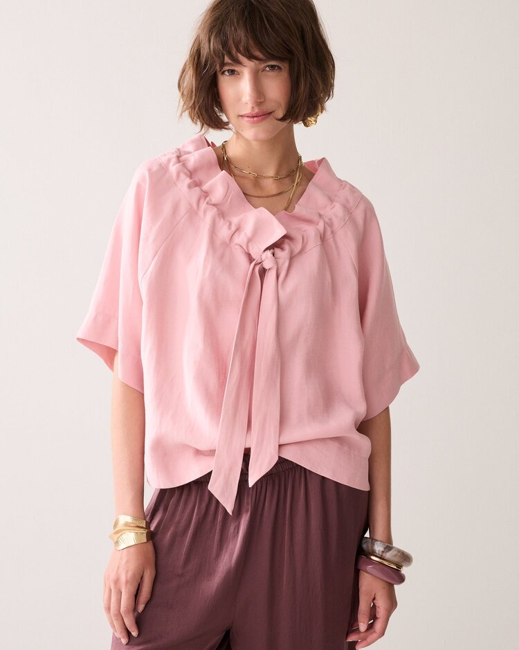 Summum Woman Top modal linen blend rose quartz Summum Woman