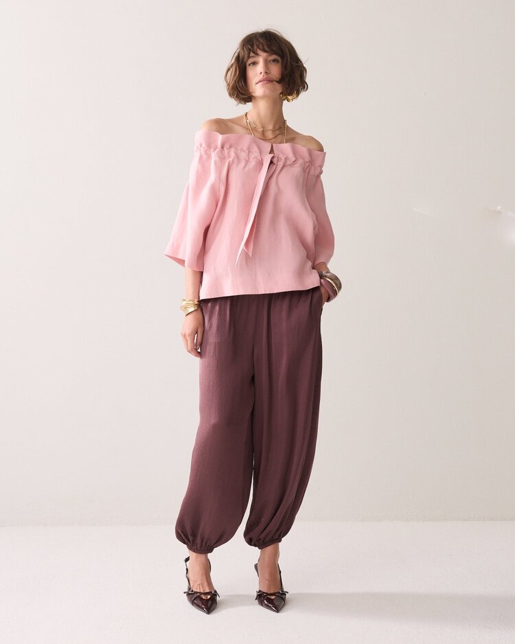 Summum Woman Top modal linen blend rose quartz Summum Woman