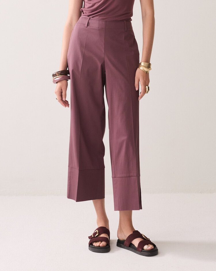 Summum Woman Trousers cotton stretch deep fig Summum Woman