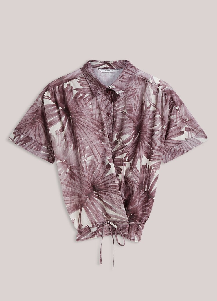 Summum Woman Blouse flowers all over deep fig Summum Woman