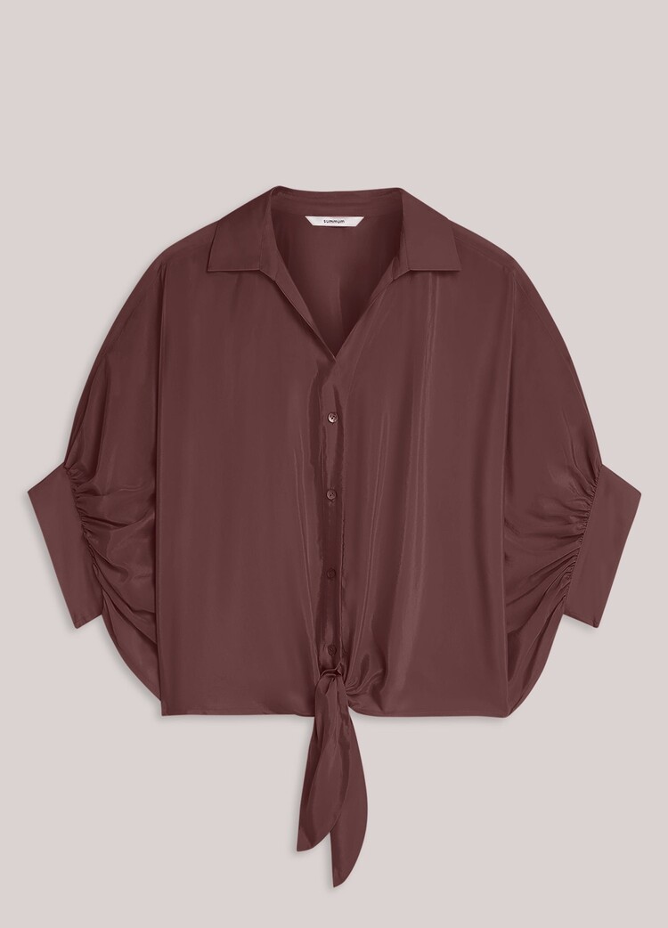 Summum Woman Blouse batsleeves viscose cotton deep fig Summum Woman