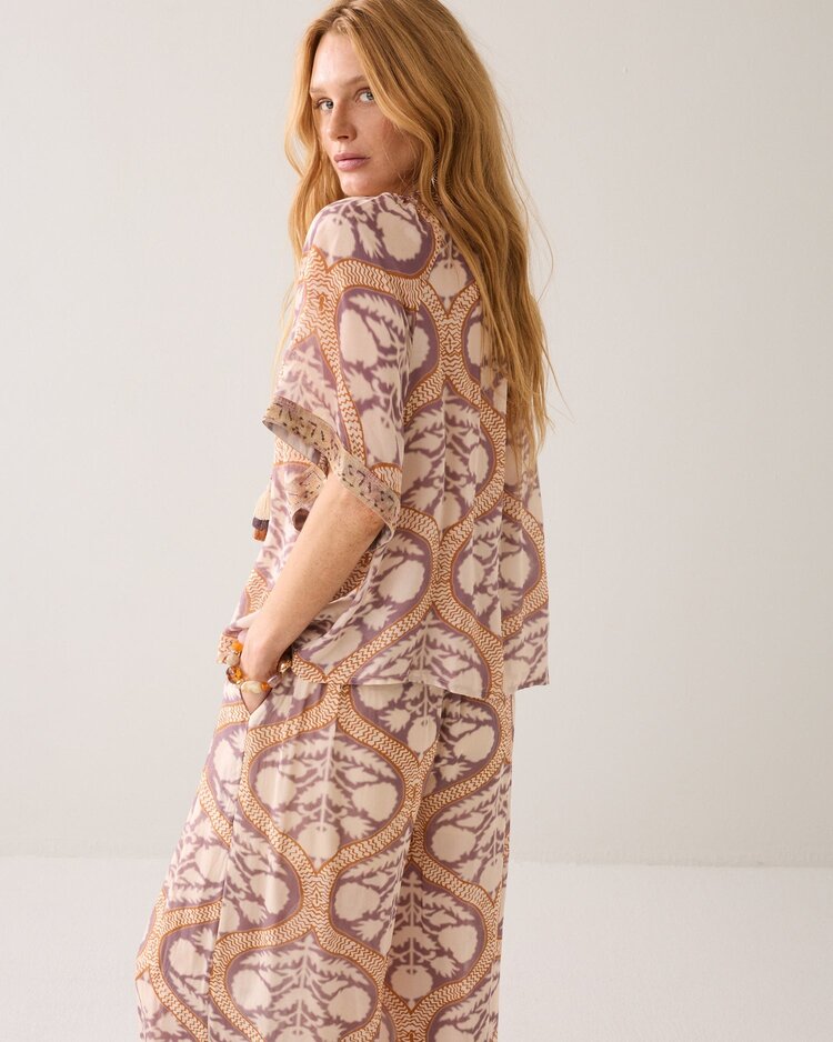 Summum Woman Top art deco print multicolour Summum Woman