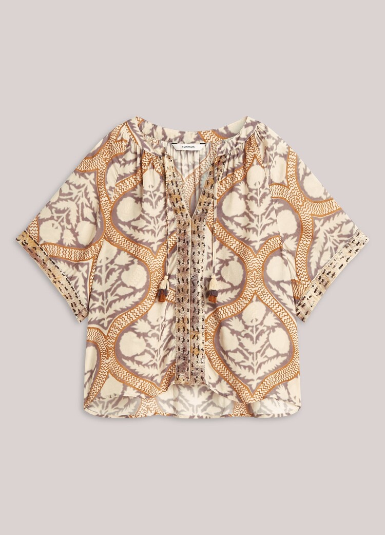 Summum Woman Top art deco print multicolour Summum Woman