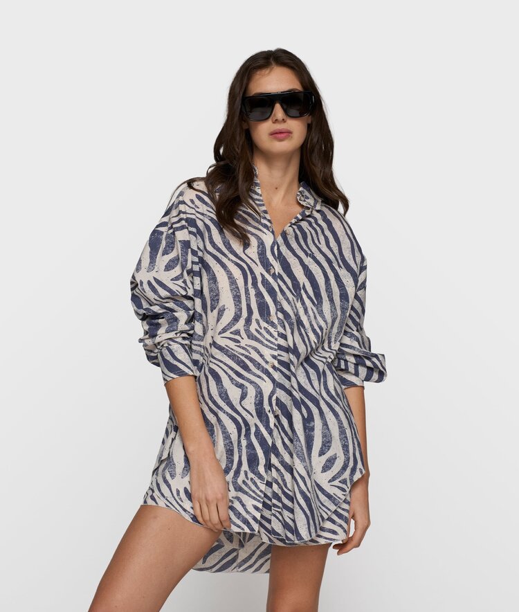 10DAYS Blouse zebra voile light vanilla 10Days