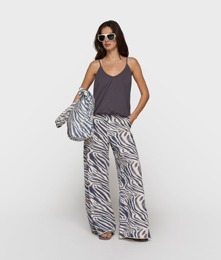 10DAYS Wide jogger zebra light vanilla 10Days