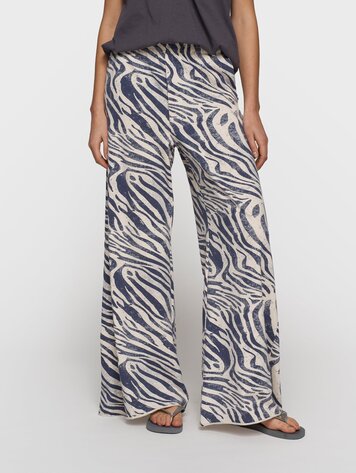 10DAYS Wide jogger zebra light vanilla