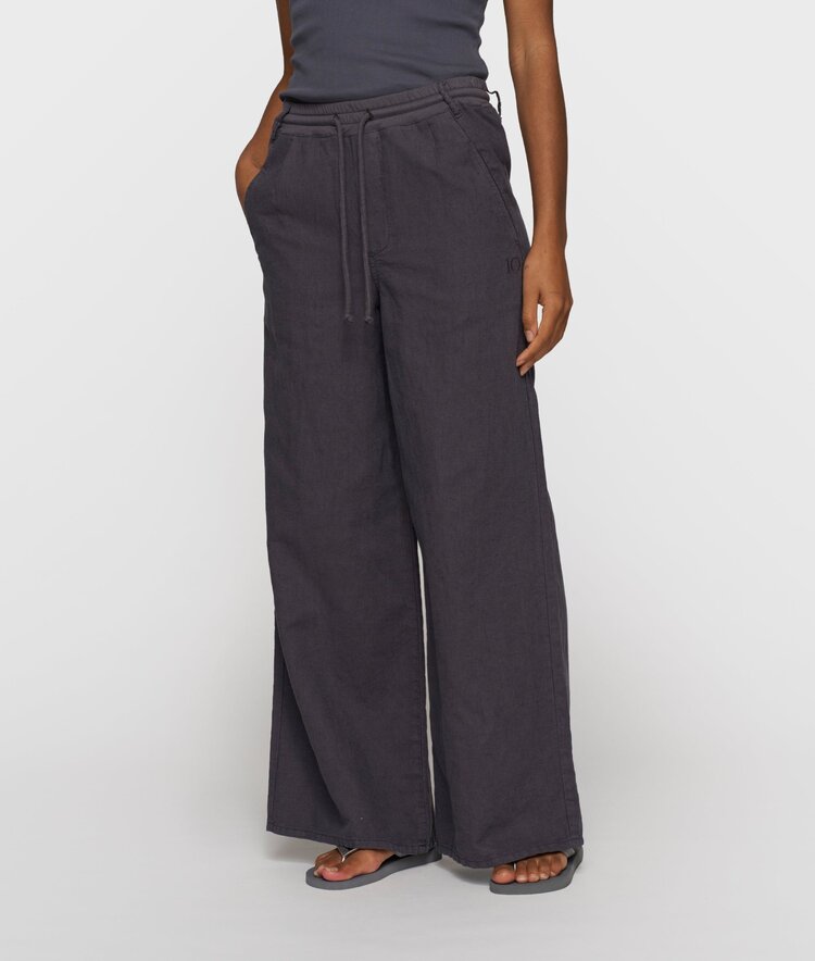10DAYS Cotton linen pants steel blue 10Days