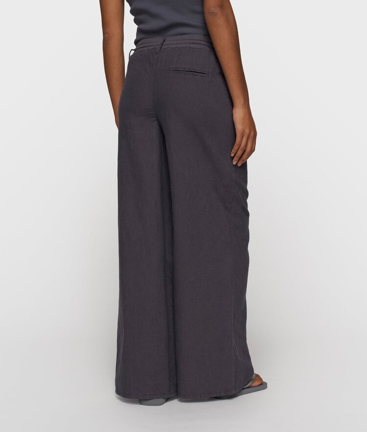 10DAYS Cotton linen pants steel blue 10Days