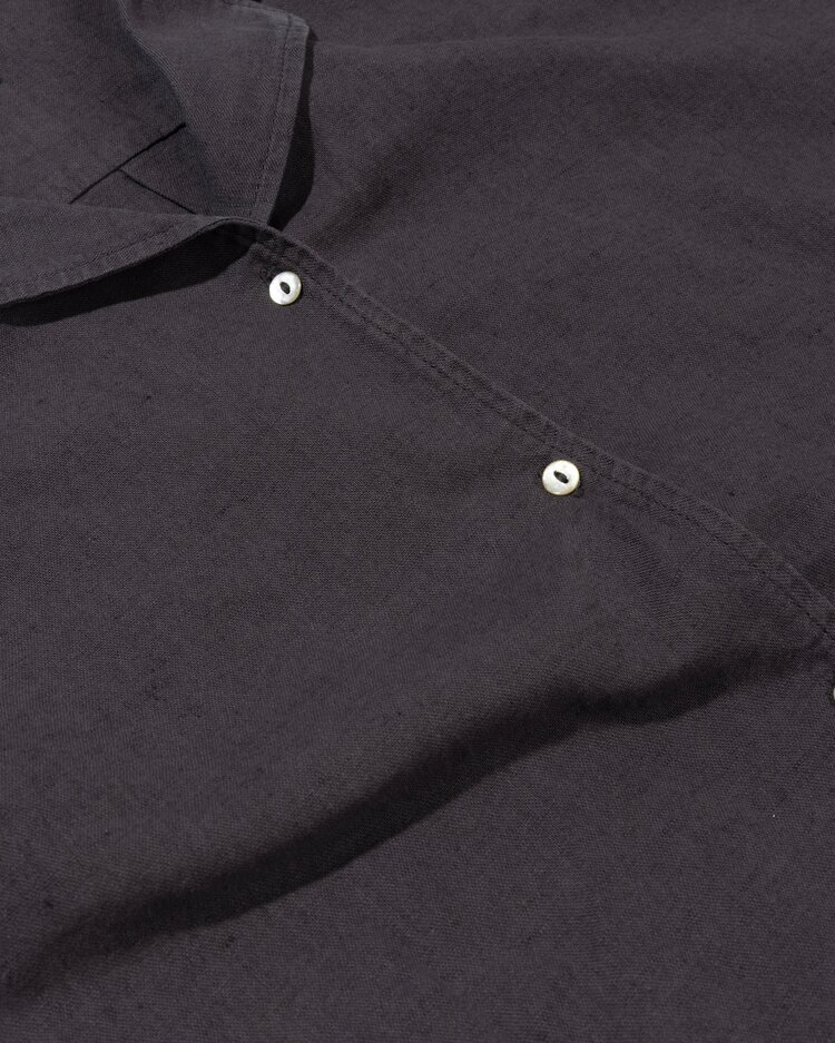 10DAYS Cotton linen blouse steel blue 10Days