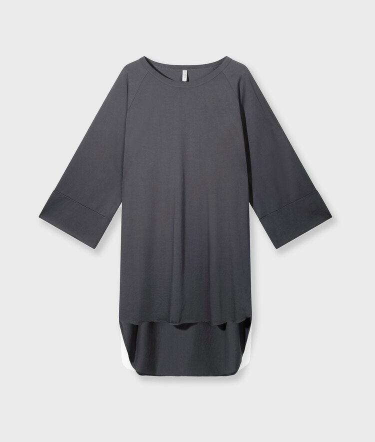 10DAYS Jersey logo dress steel blue 10Days