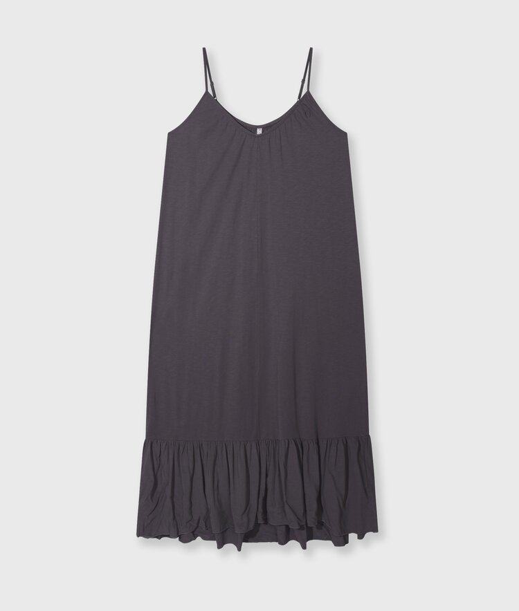 10DAYS Maxi dress slub jersey steel blue 10Days