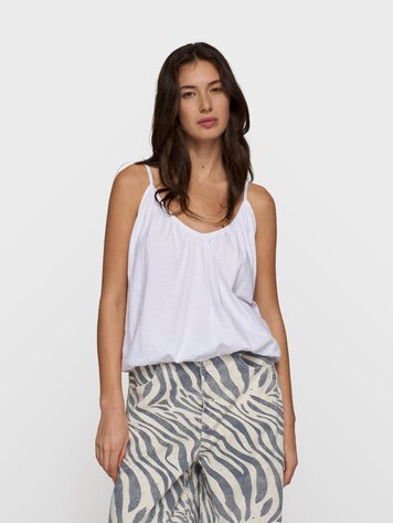10DAYS Top gathered neck white