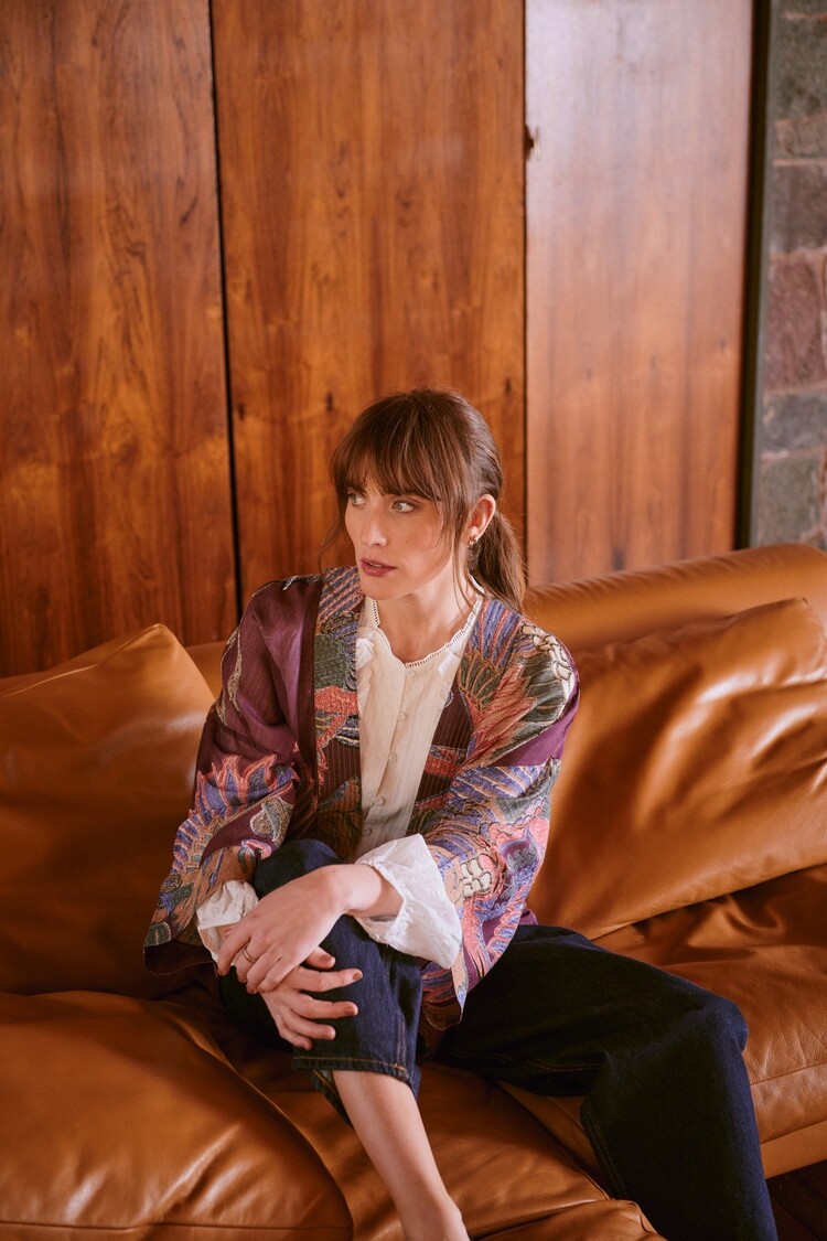 One Hundred Stars Kimono Crane Plum One Hundred Stars
