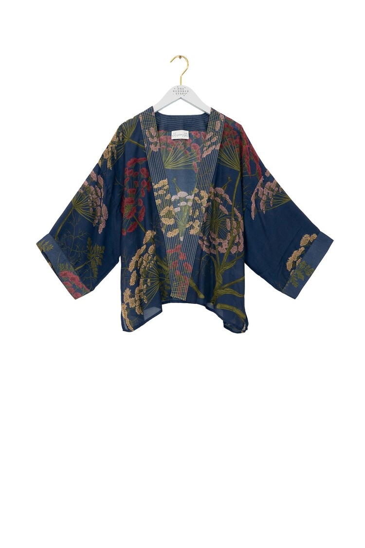 One Hundred Stars Kimono Parsley Seed Navy One Hundred Stars