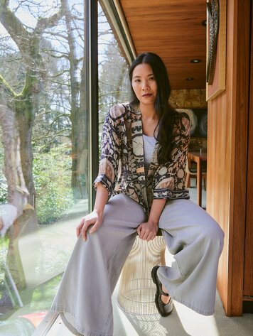 One Hundred Stars Kimono Susani Charcoal