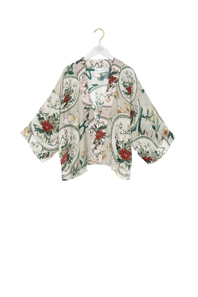 One Hundred Stars Kimono Magnolia Plates Putty One Hundred Stars
