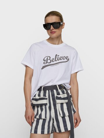 10DAYS Petite tee believe white