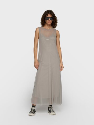 10DAYS Mesh dress fog