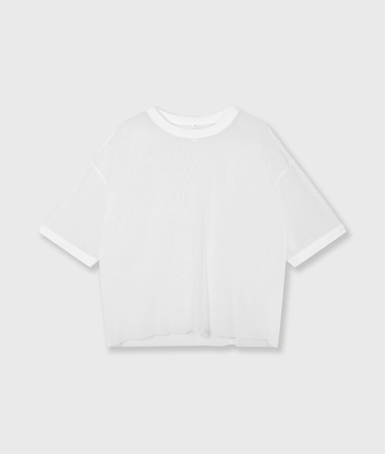 10DAYS Mesh tee ecru 10Days