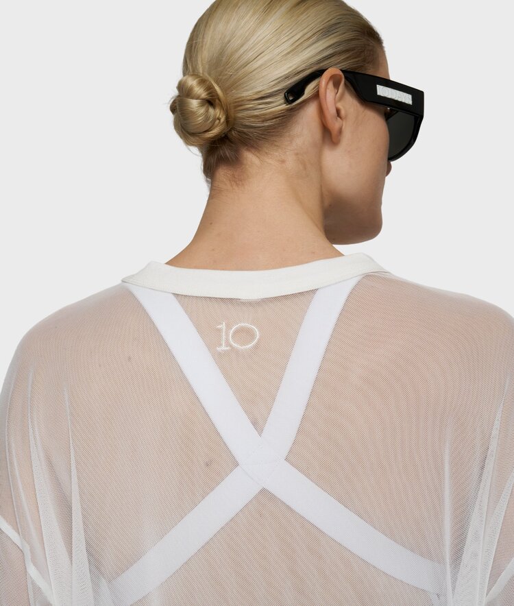 10DAYS Mesh tee ecru 10Days