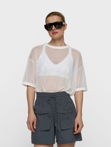 10DAYS Mesh tee ecru
