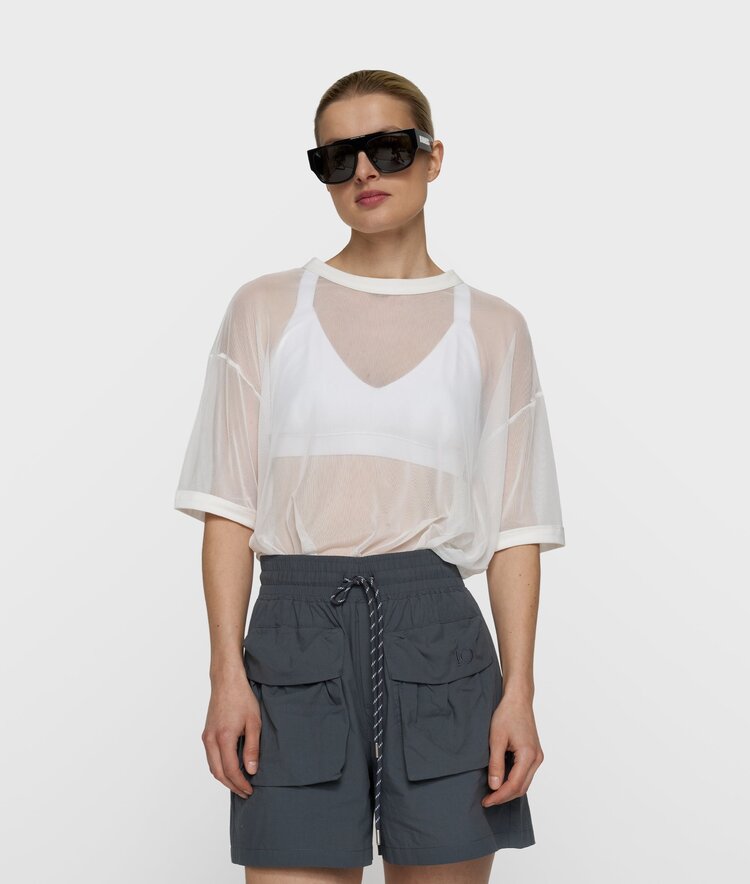 10DAYS Mesh tee ecru 10Days